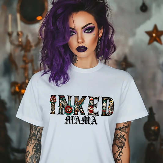 Inked Mama Retro Tattoo T-shirt